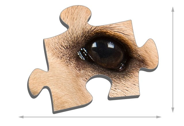 Maat van de puzzelstukjes