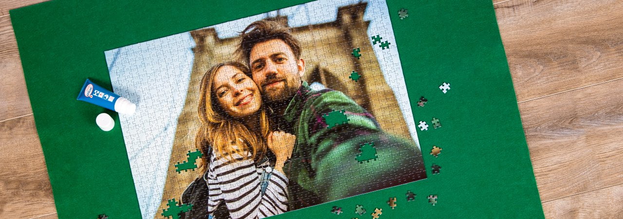 Tapis pour puzzle et colle