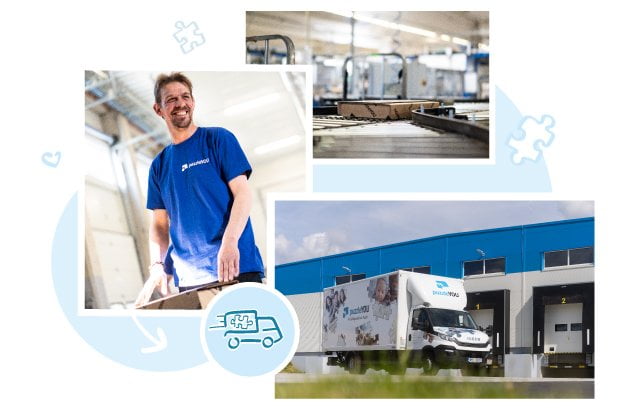 Bekwame medewerkers organiseren de verzending van onze puzzels naar momenteel 23 landen. In Europa of Noord-Amerika: De puzzleYOU puzzel is binnen enkele dagen bij de klant.