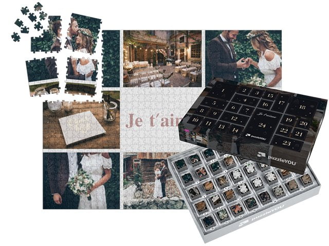 boîtes pour un puzzle calendrier de l’Avent