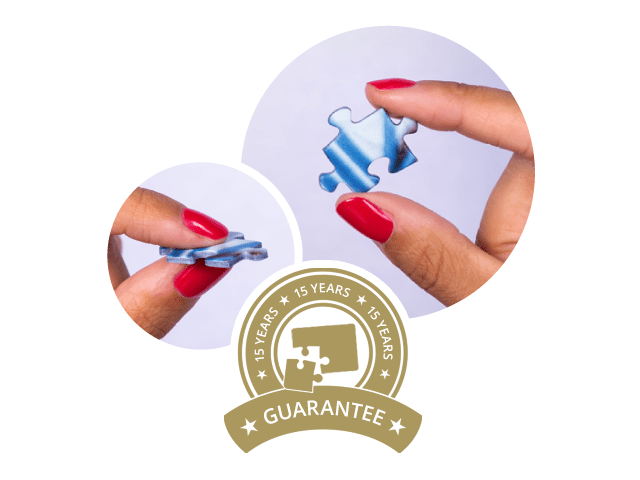 Promesse de qualité : Puzzles photos avec une garantie de 15 ans