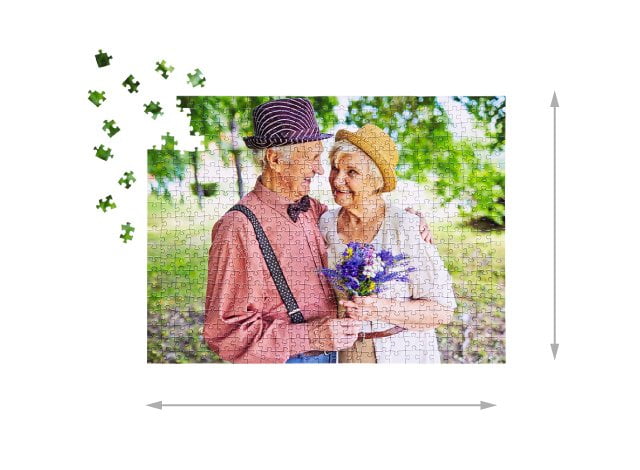 Fotopuzzel van 500 stukjes. Grootte instellen